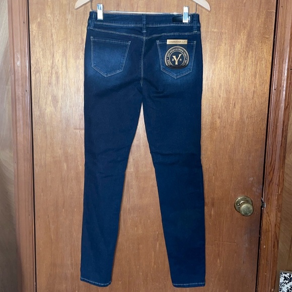 •YMI•NWT MIDNIGHT SKY BLUE ESSENTIAL HI-RISE LUXURIOUS SOFT PREMIUM DENIM SIZE 7 - Picture 8 of 13